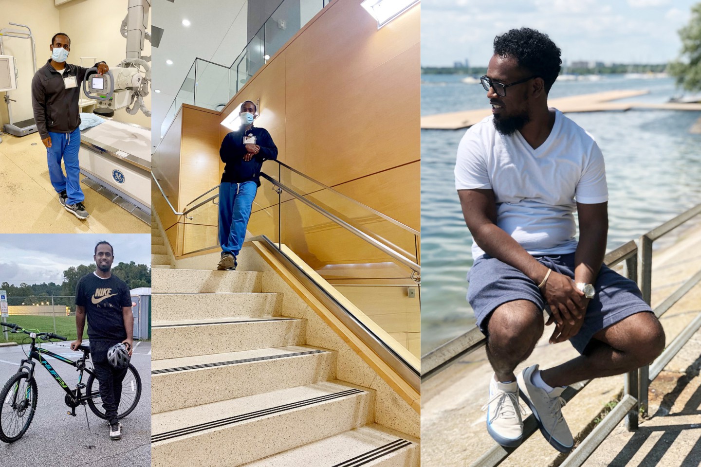 Collage of employee in various locations.