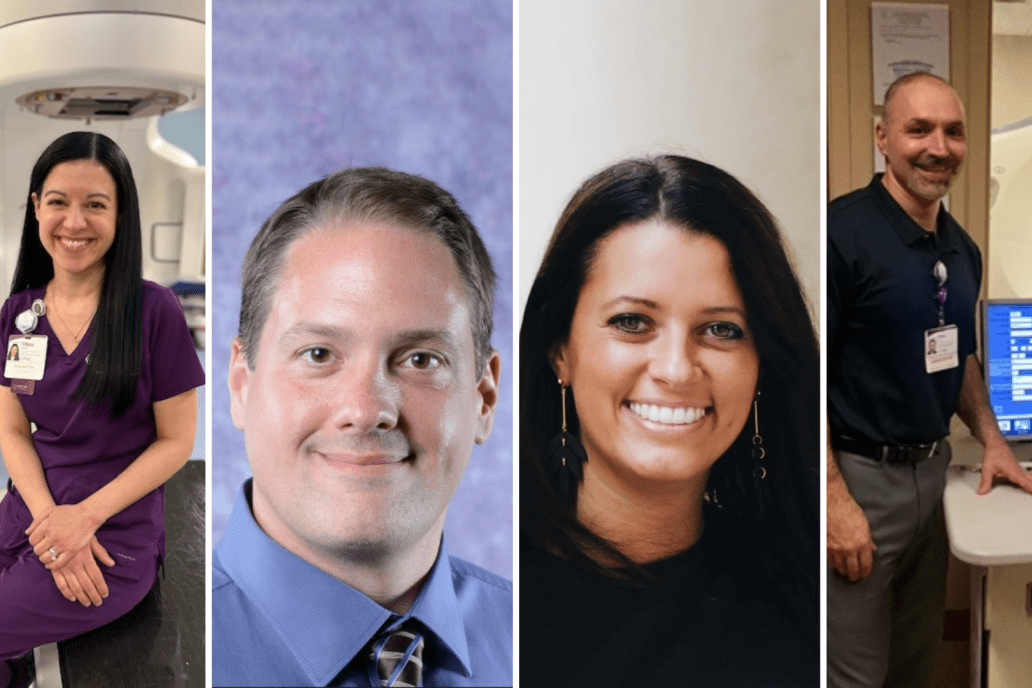 Collage of radiation therapists employees.
