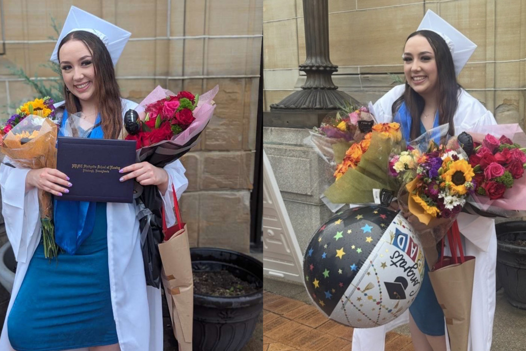 Collage of four photos of medical-surgical nurses, all smiling.